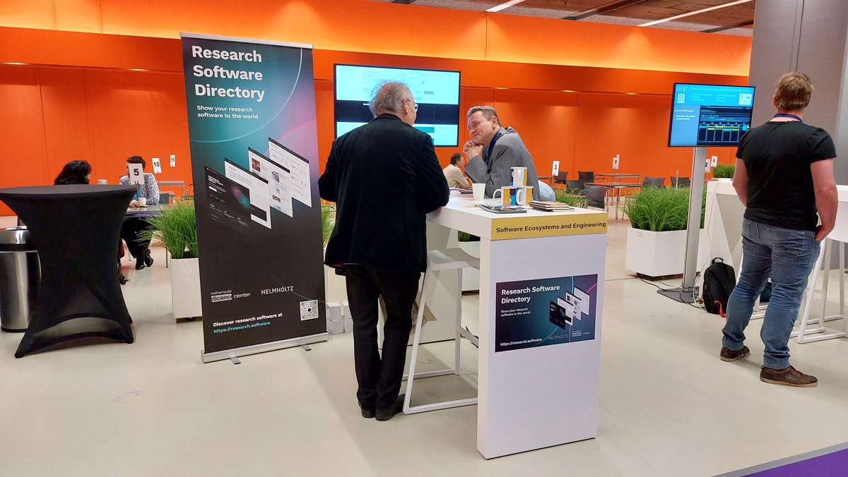 eScienceCenter's tweet photo. Excited to be present at #ICTOpen2023 with the #ResearchSoftwareDirectory and Entangled project. Come visit our stands and connect with us! https://t.co/iURk8FE80v