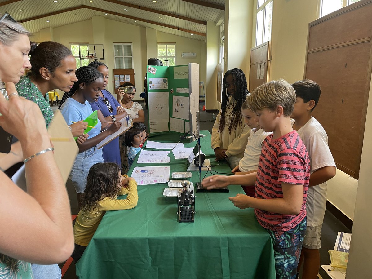 AmbatovyIS's tweet photo. Happening Now: Getting Off the Grid mini exhibition hosted by students in Grades 4-7.
@SEforALLorg @ConnectSDGs @EarthDay @earth
#issedu #thecgcproject #Ambatovyiseducation #Madagascar @ISSCommunity https://t.co/ElXyrwVVCJ