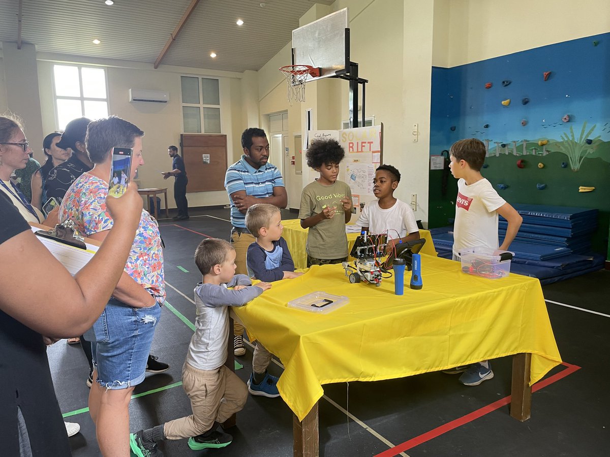 AmbatovyIS's tweet photo. Happening Now: Getting Off the Grid mini exhibition hosted by students in Grades 4-7.
@SEforALLorg @ConnectSDGs @EarthDay @earth
#issedu #thecgcproject #Ambatovyiseducation #Madagascar @ISSCommunity https://t.co/ElXyrwVVCJ