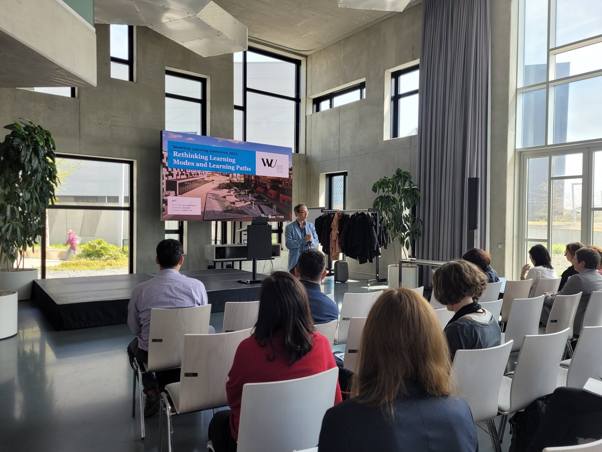 Opening of #seamlesslearningcon <a href="/wu_vienna/">WU Vienna</a>. Oliver Vettori introduces <a href="/MartinMichaela6/">Michaela Martin</a> of @unesco for a keynote on #flexiblelearning paths. #SDGs #recognition #nonformal learning