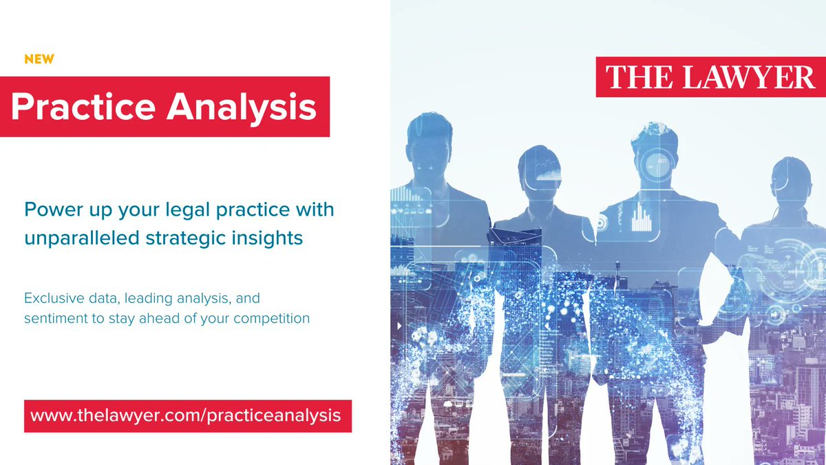 TheLawyermag's tweet photo. Gain a competitive edge with The Lawyer’s Practice Analysis. Our service provides deep dives into the most competitive practice areas, so you can stay ahead of the game. #legalinsights #practiceareas #legalcompetition https://t.co/hQgWgvYWL7
