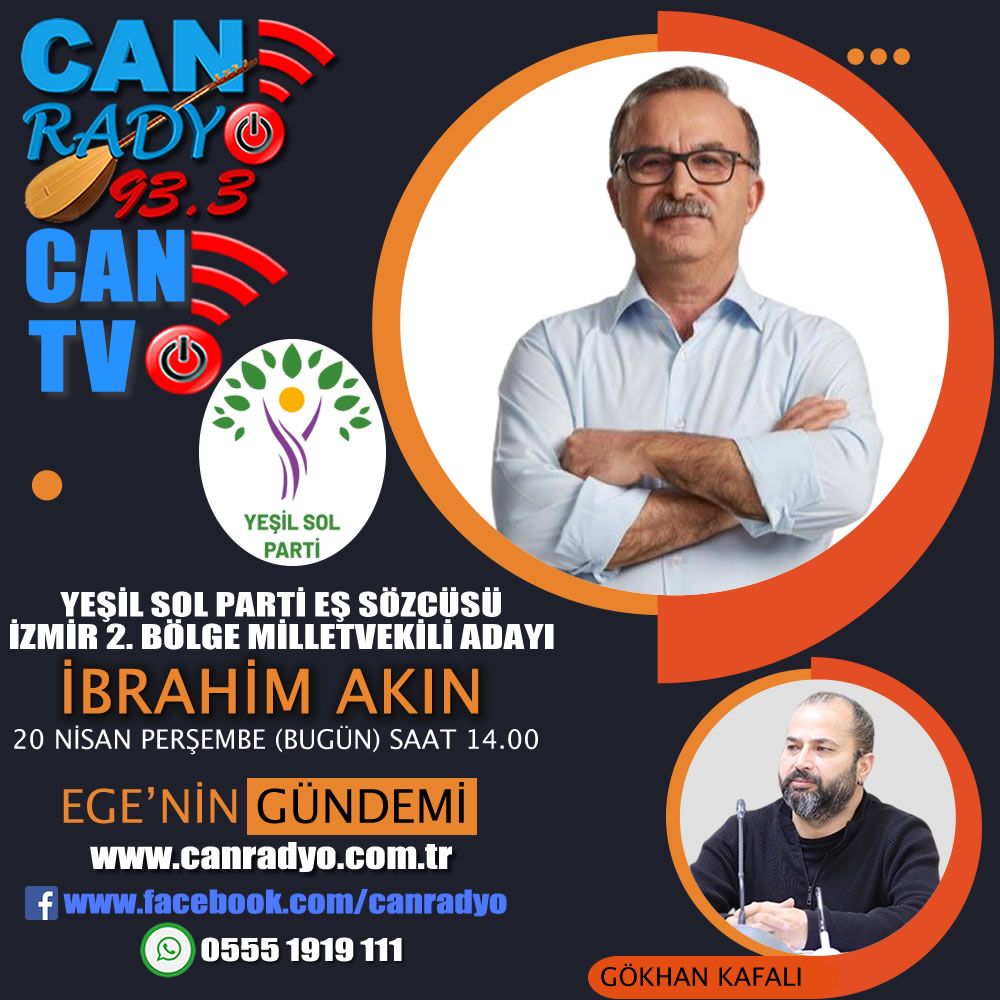 Şimdi yayındayız.
@yesilsolparti_ <a href="/ibrahimyesilsol/">İbrahim Akın</a> <a href="/Gknkaff/">Gökhan Kafalı</a> #YesilSolParti