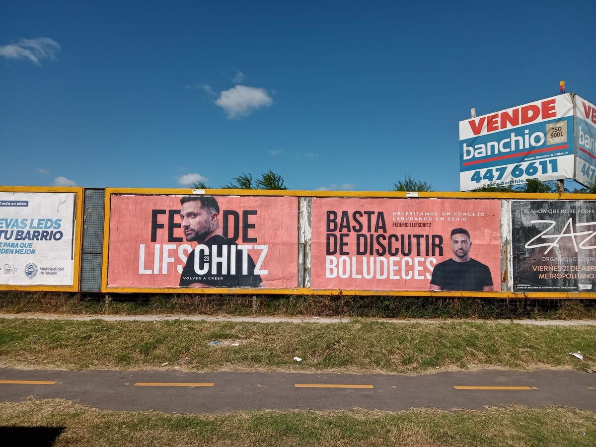 HernanFunes's tweet photo. El apellido Lifschitz vuelve a las listas de la mano de Federico, uno de los hijos del ex intendente de Rosario y gobernador de Santa Fe. Asoma como candidato al Concejo, según los carteles ya pegados en Oroño y Saavedra. Vía @carrafiellofer en @Cadena3_Rosario. https://t.co/4UYBEKZfYW