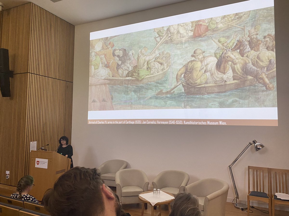 So pleased I got to hear <a href="/Sandra_SSG/">Sandra Suárez García</a> fantastic paper on Spanish women in C16th Spanish army camps. Very interesting and important research that I will be keen to follow throughout my PhD.