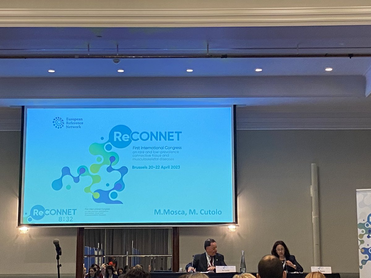 romaovc's tweet photo. Itโs on, the first ReCONNET congress on rare and low-prevalence connective tissue and musculoskeletal diseases! #ERN #ReCONNET #rarediseases #CTDs #RMDs #patientcare https://t.co/ToCYCLTneK