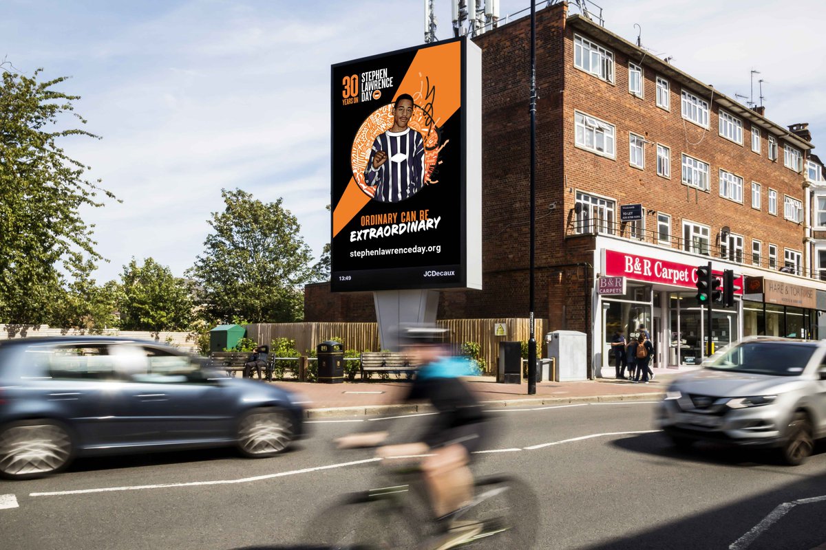 JCDecaux_UK's tweet photo. Proud to support the campaign for the @sldayfdn - ahead of Stephen Lawrence Day on 22nd April. This campaign is via JCDecaux UK's Community Channel initiative. #ExtraordinaryOrdinary
@sldayfdn @WPP @GroupMWorldwide @emc_uk @BCWGlobal @hogarthww @kineticwwUK https://t.co/q5cTsfjBS5