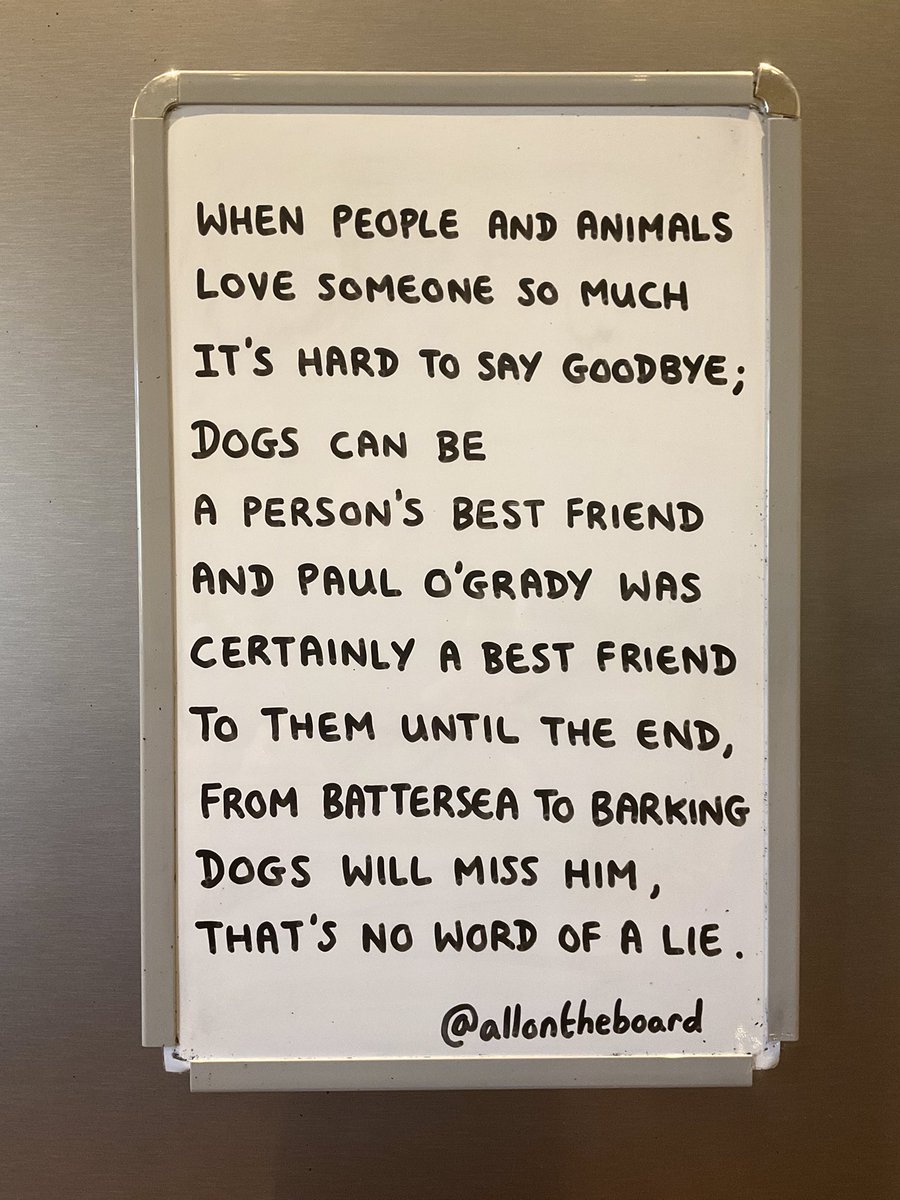 allontheboard's tweet photo. Sending so much love to all of Paul O’Grady’s family, friends and fans all over the world. Rest in peace Paul. You are a legend and you will be forever loved, always missed and never forgotten. Thanks for being you.

#PaulOGrady #allontheboard https://t.co/o0qp7xBcS3