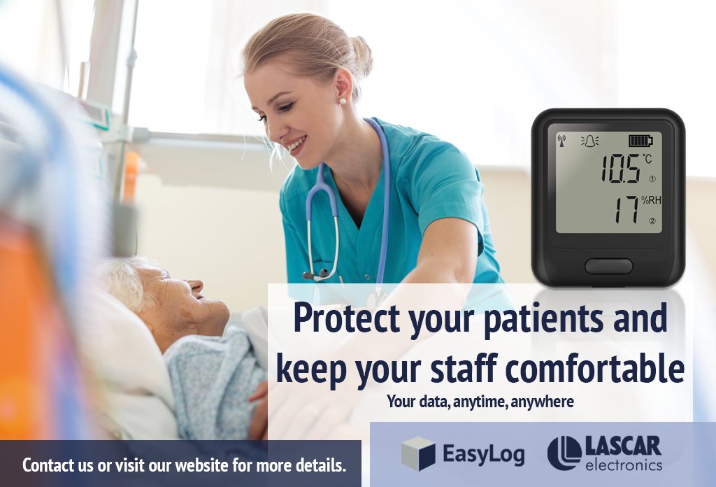 LascarLog's tweet image. Our range of wireless temperature and humidity data loggers means you can prevent damage, keep patients and staff happy and avoid having to take and record manual measurements yourself. lascarelectronics.com/data-loggers/t… #temperaturemonitoring #humiditymonitoring #datalogging