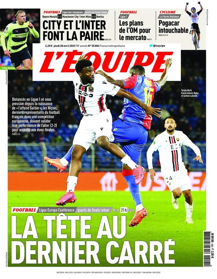 Footix_2018's tweet photo. Issa Nissa ⚫🔴🇨🇵 ce soir en 1/4 de finale retour de l' @europacnfleague. Les règles ont changé et les buts à l'extérieur ne comptent plus. Après le 2-2 de l'aller, il faut gagner ce soir à l'Allianz Riviera contre les Bâlois 🇨🇭. Allez c'est à 21h sur @W9. #OGCNFCB https://t.co/Y2tPGbzjp4