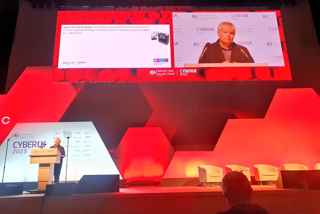 DSbDTech's tweet photo. Sian John MBE, Senior Director of Microsoft Security Business Development delivers introduction on how @Microsoft has engaged #CHERI #research to evaluate how #DSbDTechnology can block up to 70% of the vulnerabilities in hardware.
#OpenSource #CyberUK23 @CYBERUKevents https://t.co/Hgu5yLSOUf