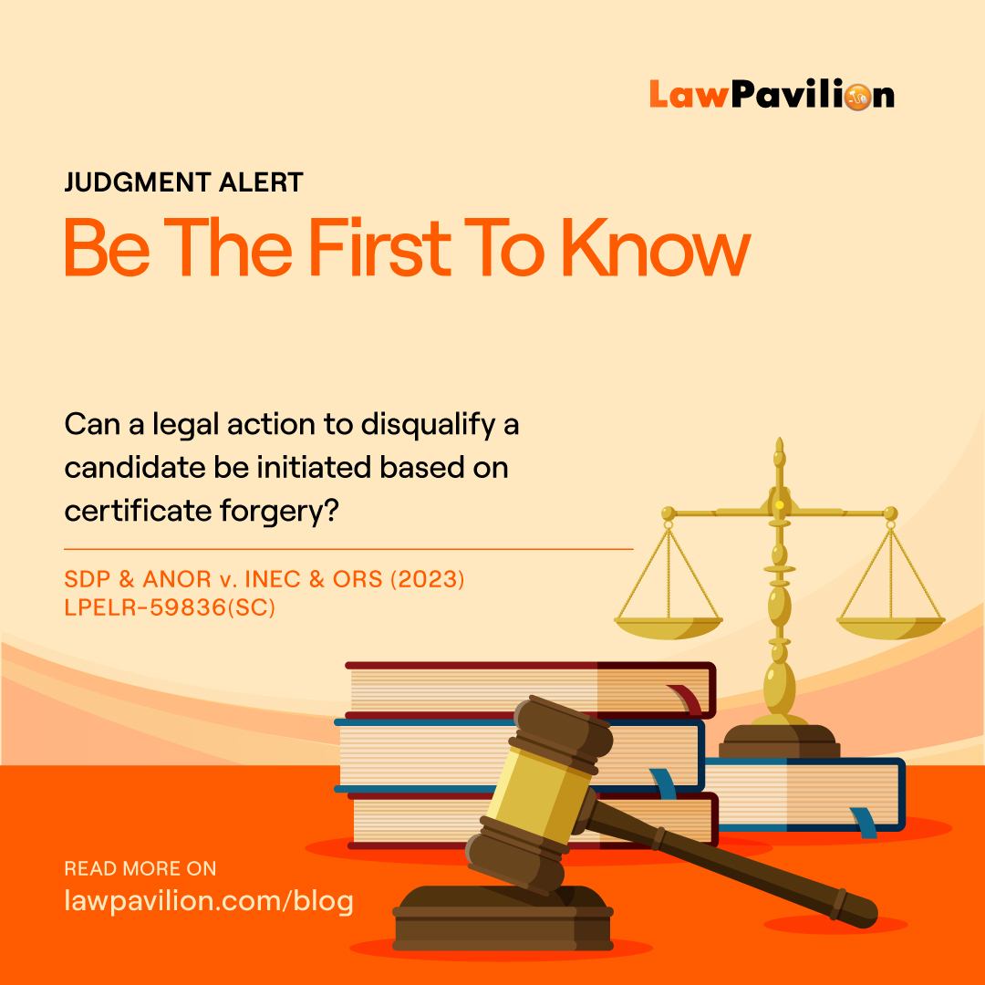 LawPavilion's tweet photo. Does Section 107 of the Constitution grant locus standi or the right to file a lawsuit to disqualify a candidate from running if they submit false information to INEC @inecnigeria ?

 #nigerianlaws #lections #preelectionmatters https://t.co/RrDSj1g07z