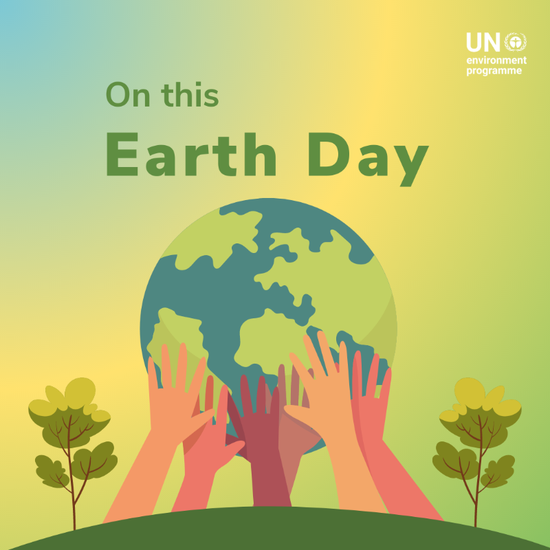UNEP's tweet photo. Mother Earth is urging bold action to tackle the triple planetary crisis.

This #EarthDay is a reminder that we all have a role to play in protecting our common home and making peace #WithNature.