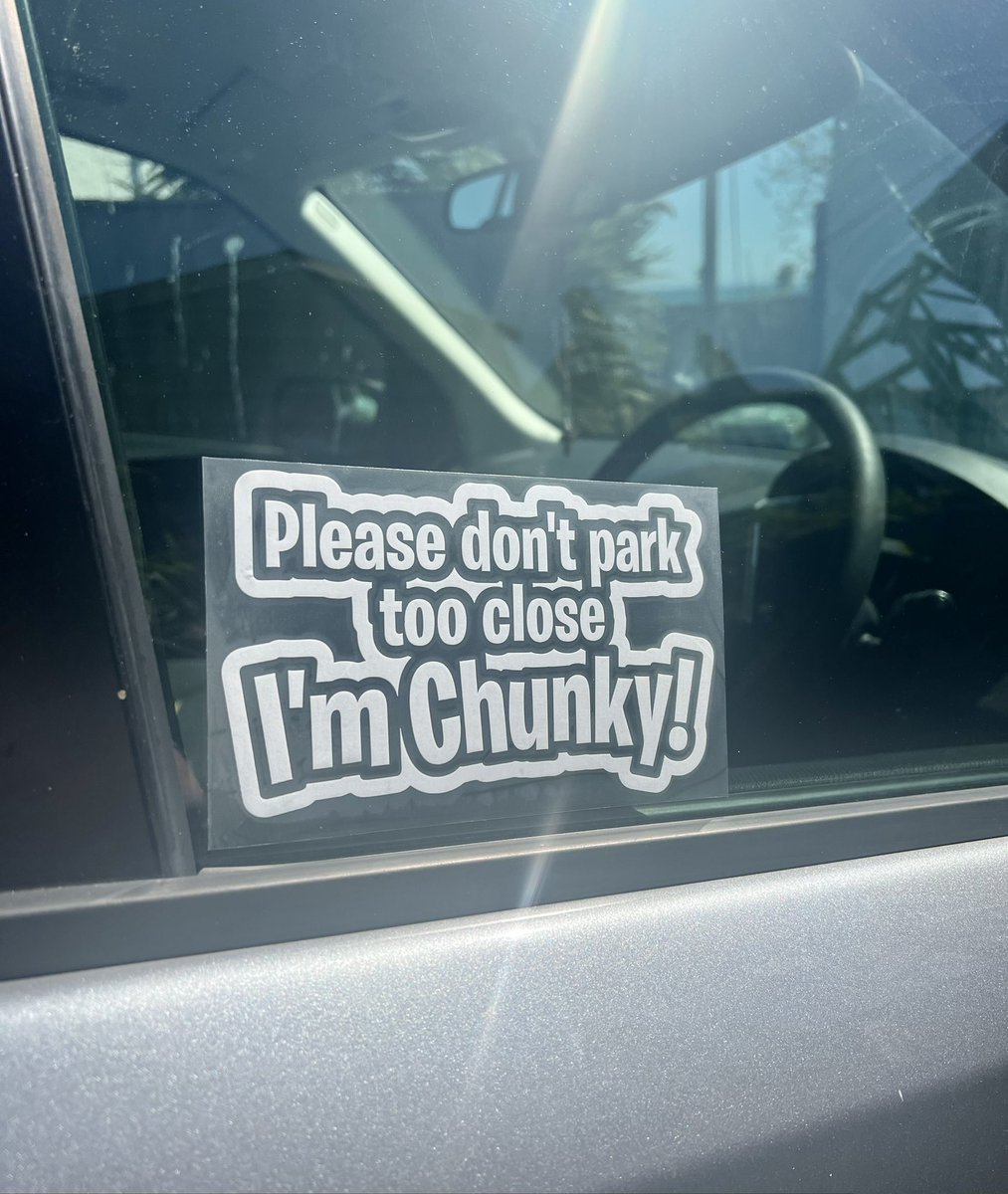 Uptown_Otter's tweet photo. My new car sticker 😊
A: No one will take the blindest notice of it or
B: Some little character will pinch it
Either way, the struggle ( & I mean that literally ) is real! #BigGirlProblems https://t.co/F2Kz1NWDY5