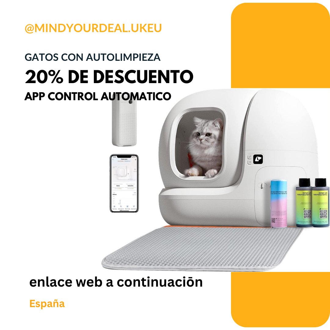 SurfingIndex's tweet photo. 559€ (20% de descuento) en PETKIT Pura MAX Inodoro para Gatos con Autolimpieza
Ofertas (affiliate)- https://t.co/503rFCStb9
#deal #ofertas #decuento #españa #spain #madrid #gatos #gatosconautolimpieza #cattoilet #automatictoilet #toilet #accessory #house #home #pets #tech https://t.co/nFReMsJI15