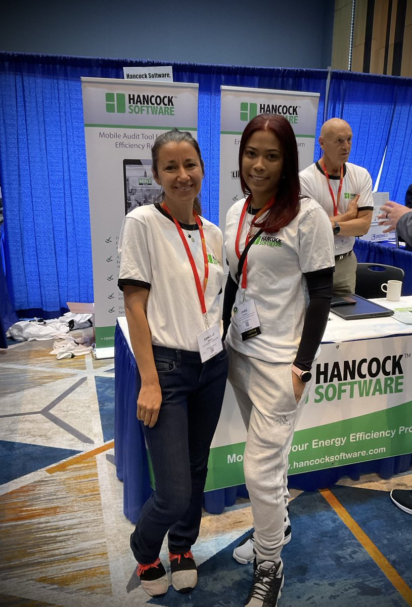 hancockenergy's tweet photo. Women in Weatherization! Many of us attending #NHPC23.  The women pictured here are Hancock's customers from the state of Rhode Island. They use our HEAT energy model to make sure a home is cost effective before installing energy efficiency measures! https://t.co/vi7Vspb3Sj