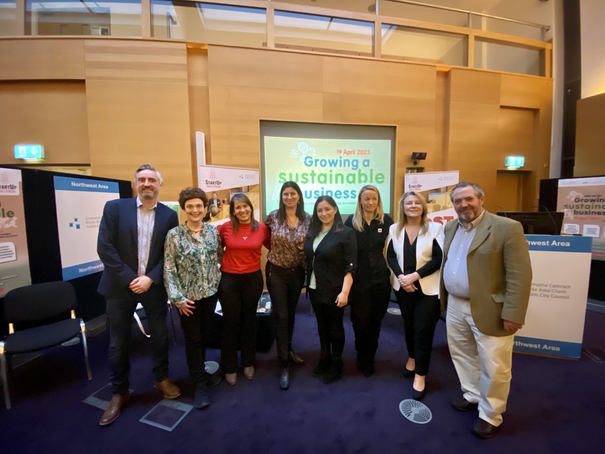 StartUpBallymun's tweet photo. Our event organisers @liamcbarry1978 and @BillyLinehan pictured with our six entrepreneurs at the end of a very successful Growing A Sustainable Business event last night!

#StartUpBallymun https://t.co/BtoQkDB2Ze