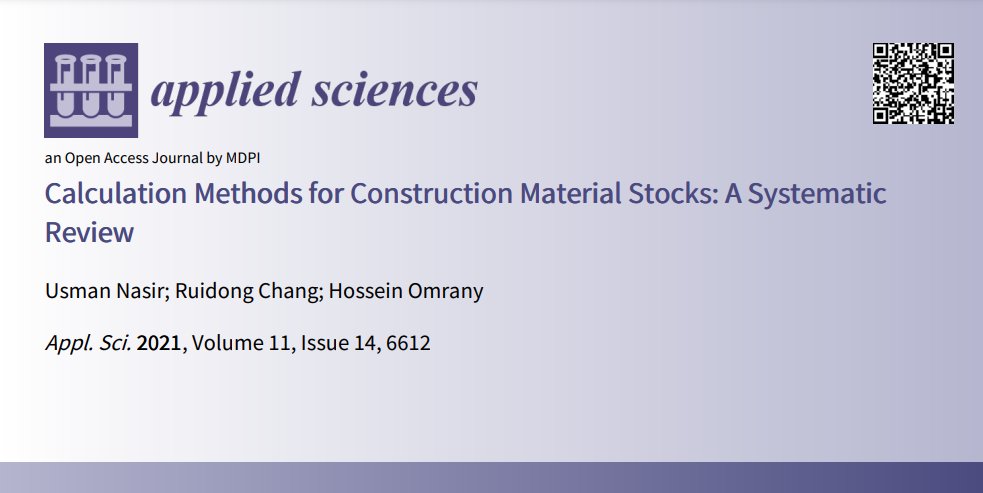 Applsci's tweet image. 📢 Read our Highly Cited Review Paper

📚 Calculation Methods for #ConstructionMaterial Stocks: A Systematic Review
🔗 doi.org/10.3390/app111…
👨‍🔬 by Mr. Usman Nasir et al.,
 🏫 @UniofAdelaide 
 
#openacces #mdpiapplsci
in Section #CivilEngineering