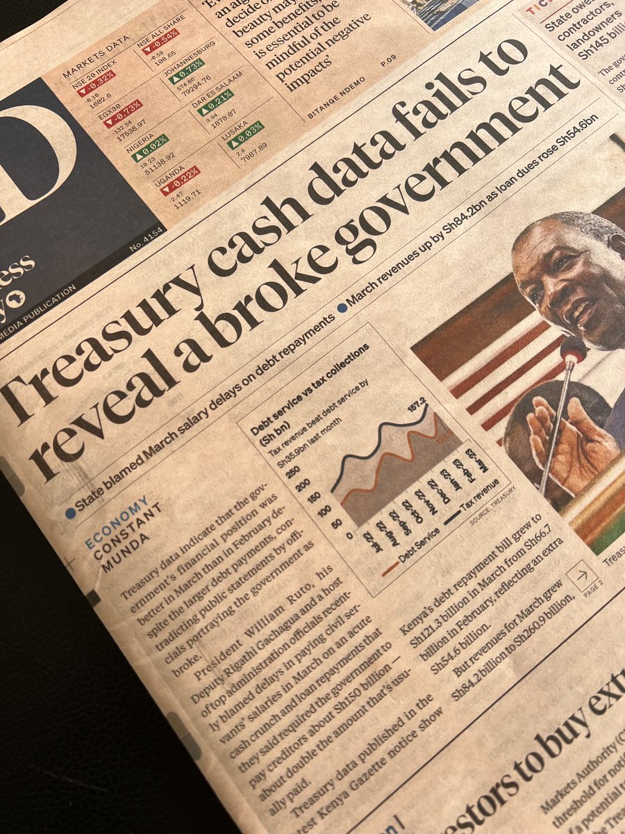 edwinsifuna's tweet photo. “Revenues for March grew by Shs. 84.2 billion” according to ⁦@BD_Africa⁩ shaming those who have been claiming that maandamano is bad for the economy. https://t.co/gqsYbPbc5n