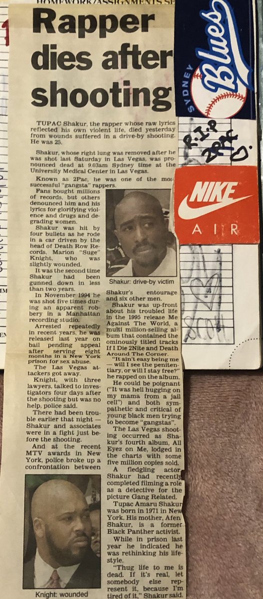 RachelLegzxx's tweet photo. Found this in my old school diary. #tupac #tupacshakur #deathrowrecords 💜 https://t.co/gzWnMTEv1r