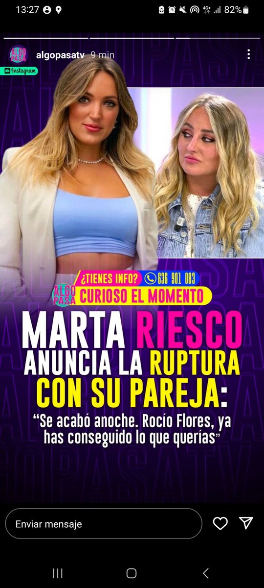 Fucsia_Official's tweet photo. Que el penas y la riesgo ya han roto,según Marta,culpa de Rocío Flores,PREPÁRATE Antonio David ahora sí que comienza la guerra 😂😂 palomitas porfavor memueroooo 
(📸 vía instagram @Algopasatv) #APOYOROCIO20A #MareaFucsia #yoveosálvame https://t.co/ajiecl2Ha7