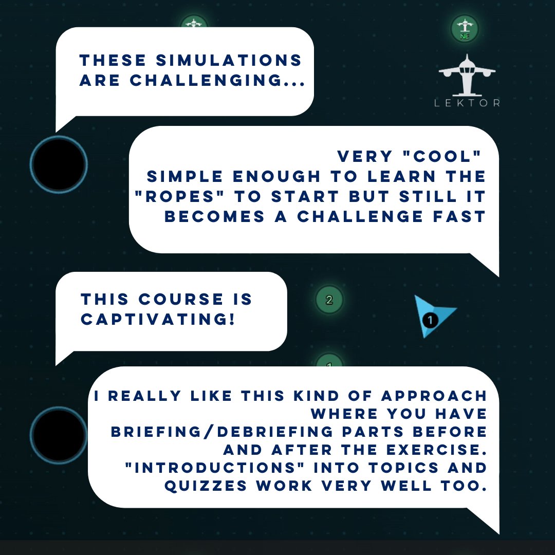 LektorFinland's tweet image. "This course is captivating!"

Here's some of the feedback we have received from participants of the first ever ATC training course at university level in Finland🤩

We think it's a great start for a future of ATC training in Finnish high education! 🥳

#lektor #hamk #atctraining