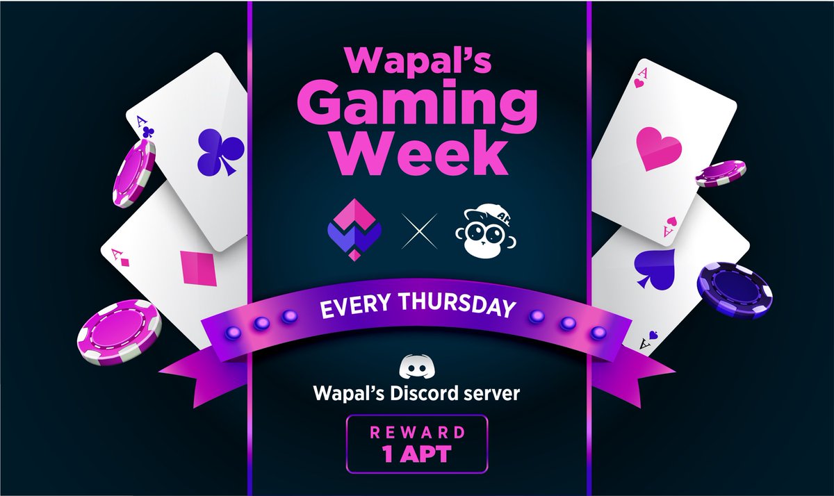 wapal_official's tweet photo. It’s @wapal_official gaming week today 🔥
Time - 4:00 PM UTC. 🚀
We invite .@AptosMonkeys community at our server fo
Join the server - https://t.co/HqSJKiIsRC…
Reward - 1 APT 😛
Like and RT let the #AptosComunity know it.
#Aptos #NFT https://t.co/aiYVQMBDwo