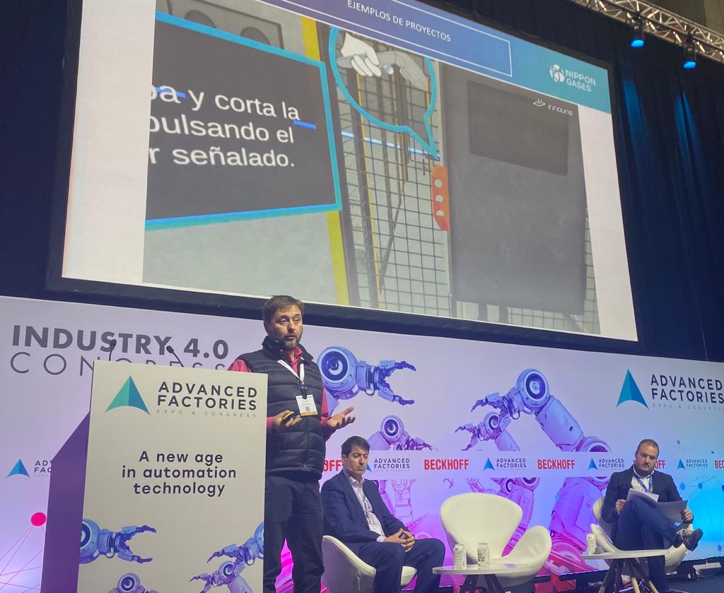 ¡Mañana intensa en <a href="/AdvanFactories/">Advanced Factories</a>!

Intervención de Jesús Gallego  y <a href="/pabloinnovae/">Pablo Ayala</a>  sobre los beneficios de la formación de trabajadores con Realidad Virtual en un caso de éxito colaborativo de <a href="/NipponGasesESP/">Nippon Gases España</a> e Innovae.

#af2023