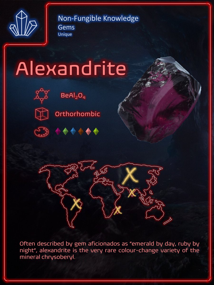 NfkMike's tweet photo. Alexandrite - one of very few gemstones that has colour-change property 💎

#NFTs #NFTCommunity #DAO #NFTProject #NFKNFT https://t.co/NHKheBy1bt