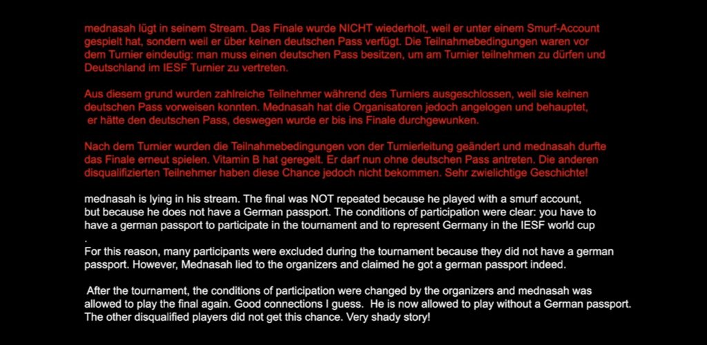 <a href="/ESBD_Verband/">ESBD - E-Sport-Bund Deutschland</a> <a href="/caggtusleipzig/">CAGGTUS Leipzig</a> <a href="/philipphartewig/">Philipp Hartewig</a> <a href="/fdpbt/">Fraktion der Freien Demokraten</a> <a href="/pbaur1505/">Patrick Baur</a> @MatthiasKonen <a href="/EsportsDotCom/">esports.com | Gaming & Esport</a> Warum wird KEINE Stellung genommen ?!? Betrüger vertreten ab sofort Deutschland ?! Was mit der Fairness all den guten Spieler gegenüber !!!!!!  Wir wollen aufgeklärt werden!!!! #Gerechtigkeit #Betrug #Fairness #twitch #TwitchDE <a href="/AlphaKevin112/">AlphaKevin</a> <a href="/Kuchngeschmack/">KuchenTV</a> #@KuchenRetweet