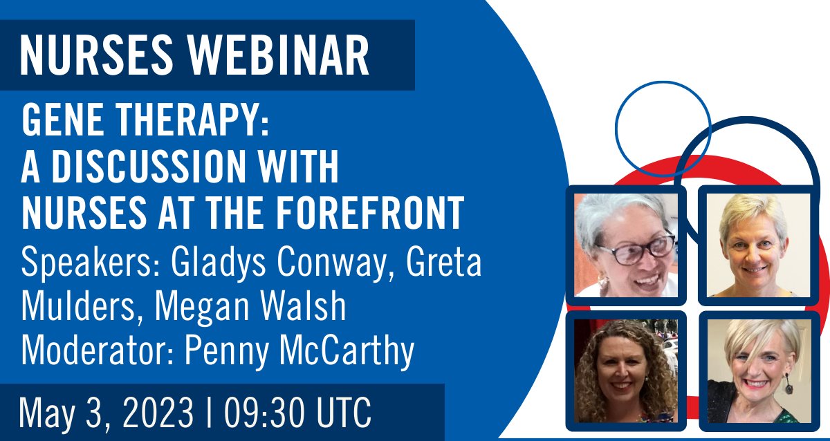 isth's tweet image. NURSES: Sign up now for this May 3 webinar -- Gene Therapy: A Discussion with Nurses at the Forefront. Register here: us02web.zoom.us/webinar/regist…