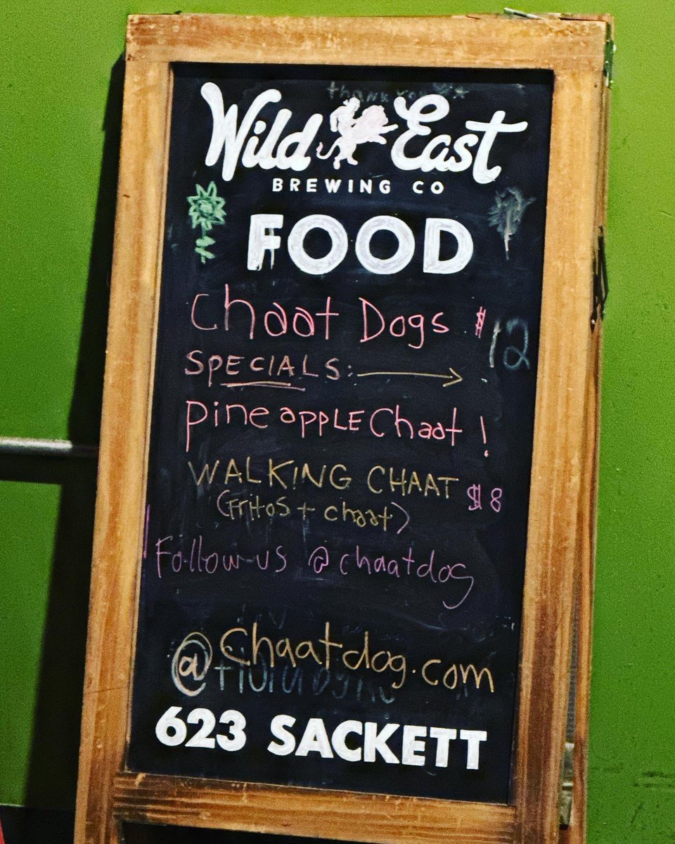 🚨Pop up alert 🚨 Folks, we’re back in NYC, fresh off a Chicago road trip, and loading @chaatdog’s twice this week at @WildEastBrewing. • Tonight, April 20, starting at 5pm, • Sunday, April 23, starting at noon Come chaat with us! More here: instagram.com/p/CrLyLmauLkm/…