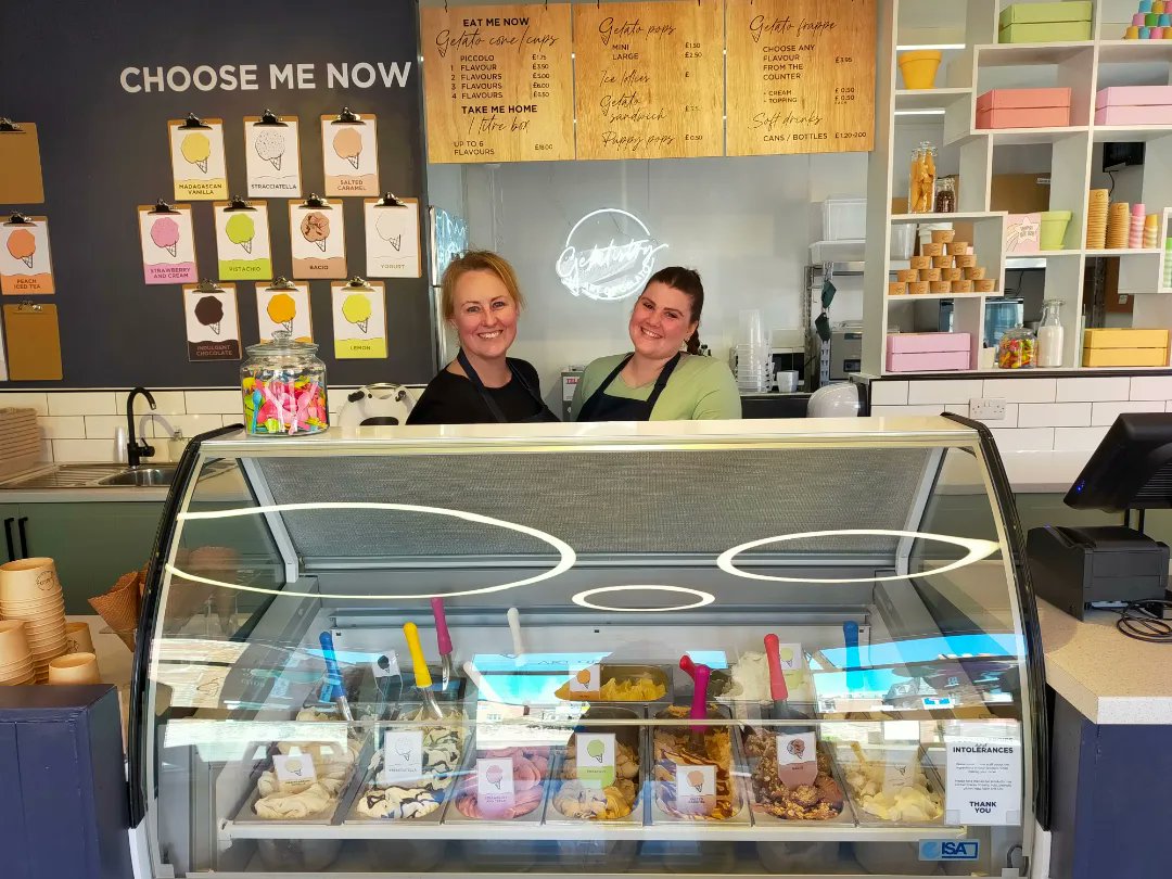 Say hello to Gelatistry!

Now open on St Julian's Crescent, Gelatistry is the home of authentic Italian Gelato in #Shrewsbury.

Claire, Gaia and the team handmake all their Italian Gelato and waffle cones in store from scratch.

1/2