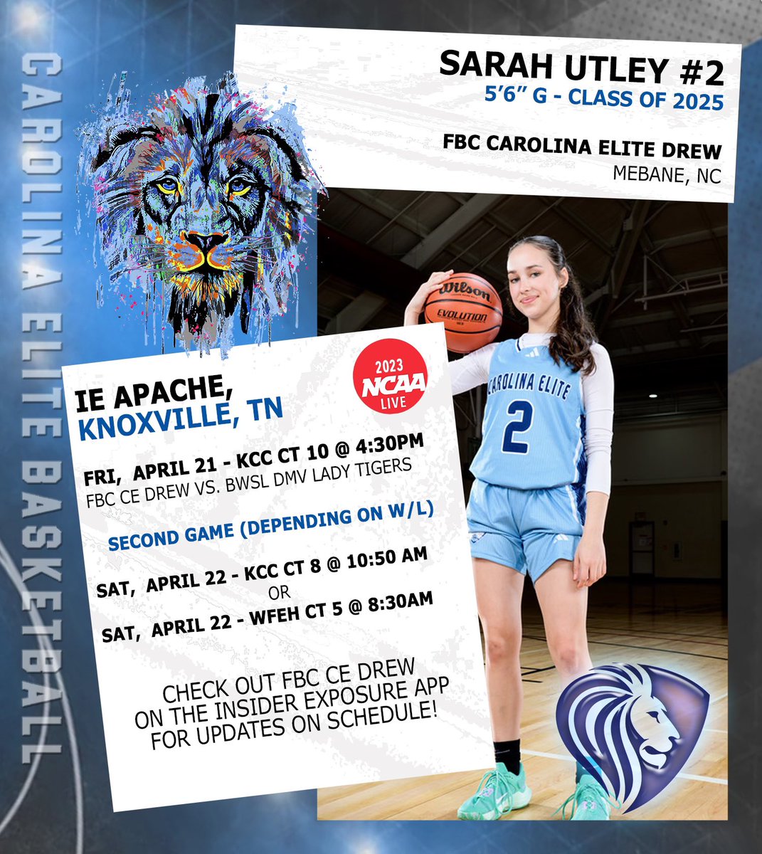 First live period. Come check us out in Tennessee!
<a href="/Bdrew_15/">BRITTANY DREW</a> <a href="/CarolinaEliteBB/">Carolina Elite</a>