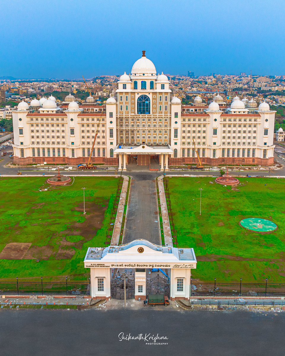 Telangana Secretariat is ready for inauguration on April 30. @KTRBRS @KonathamDileep @GadwalvijayaTRS @VSrinivasGoud @HiHyderabad @Hyderabad1st @DJIGlobal @TelanganaCMO