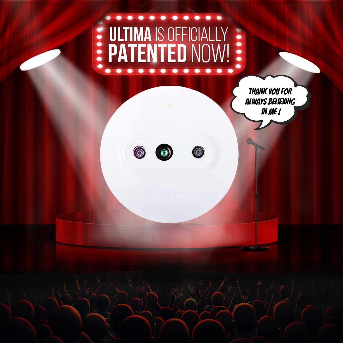 VCount's tweet photo. Ultima Series’ freshly patented and award-winning products are changing the game in people counting industry. Thank you for being a part of our journey towards innovation!
#UltimaAI #UltimaGo #UltimaPrime #Patented #AwardWinning #Innovation https://t.co/xrU9QLmLTZ