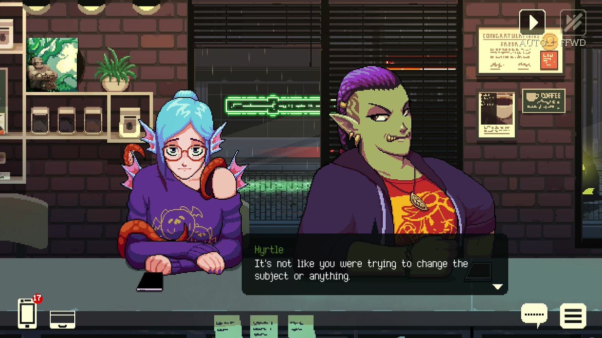 kerissakti's tweet photo. Coffee Talk 2 is now released on Steam!
You can get the Coffee Talk 1&amp;2 combo bundle for an extra 10% discount here:
https://t.co/Q8mqfRIO11

#indiegame #latteart #pixelart https://t.co/sGeIbNTwBt