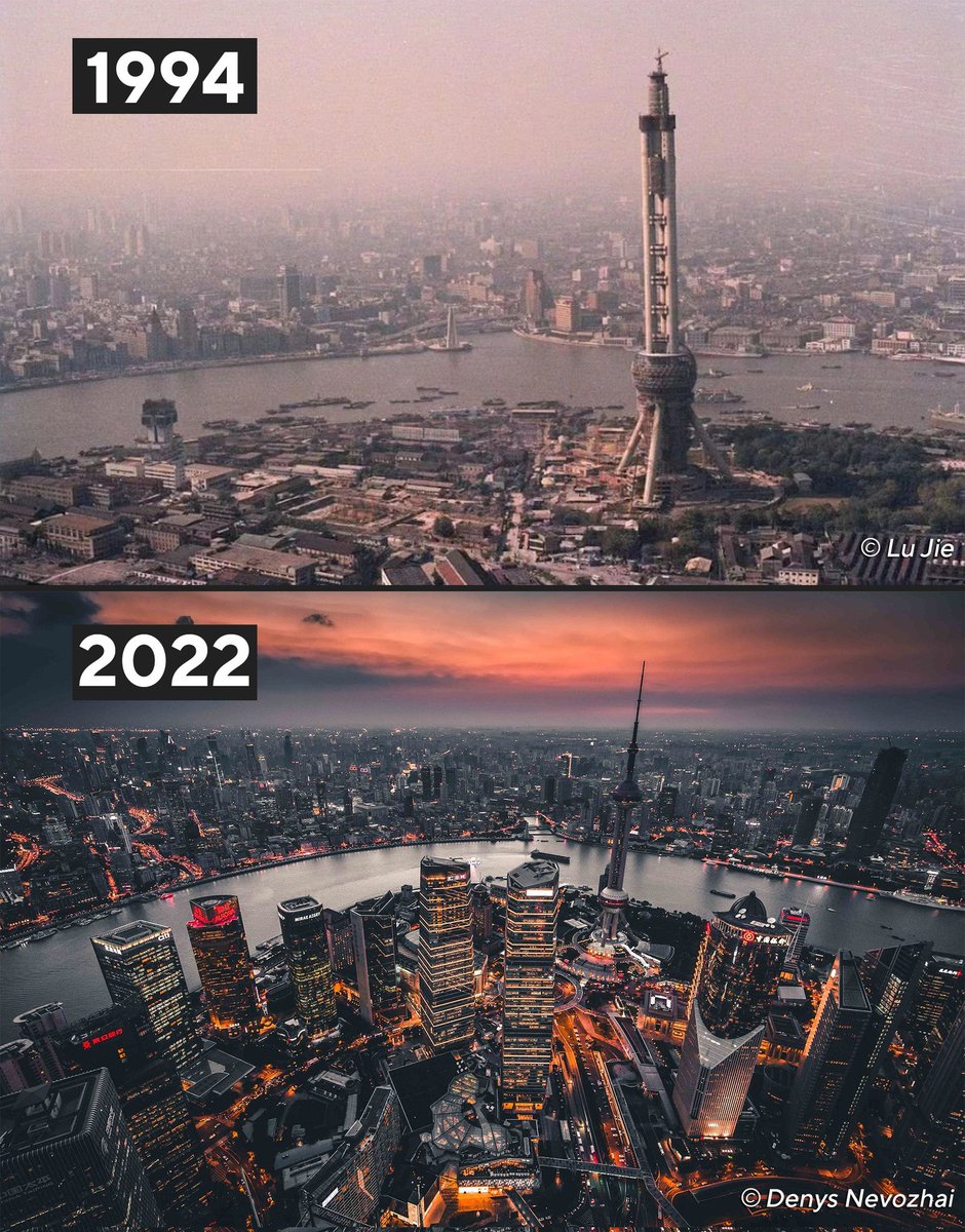 China ; #Shanghai's 🇨🇳 then and now. A stellar example of Chinese modernization.

#PakChina #mksw85official #China #chinaz #Chinese #CPEC #modernization #Stellar #Stellaris #emergencyalert #PakistanChina