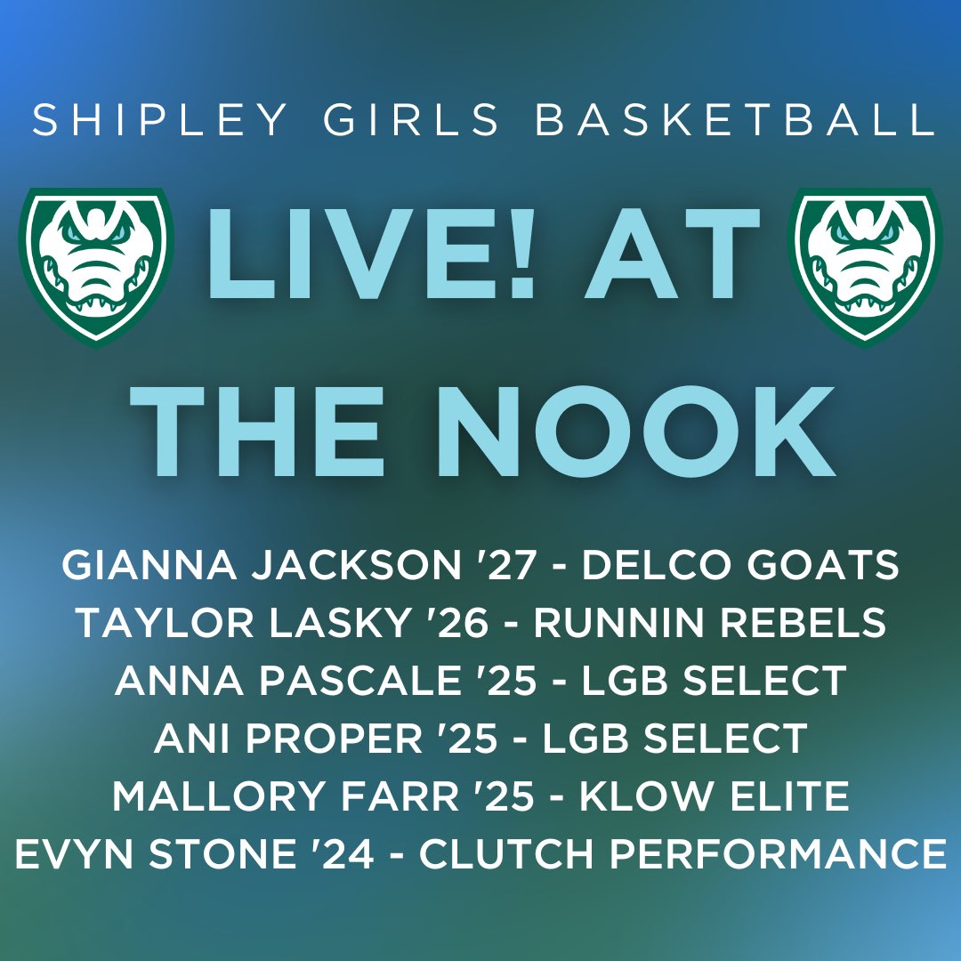 Shipley Girls Basketball (@shipleygbball) on Twitter photo Weβve got players Live! at the Nook this weekend ππMake sure you highlight these names!!πππ <a href="/LaskyTay/">Tay_lasky</a> <a href="/AniProper/">Ani Proper ππ₯π</a> <a href="/AnnaPascale33/">Anna Pascale</a> <a href="/mallory_215/">Mallory Farr</a> Weβve got players Live! at the Nook this weekend ππMake sure you highlight these names!!πππ <a href="/LaskyTay/">Tay_lasky</a> <a href="/AniProper/">Ani Proper ππ₯π</a> <a href="/AnnaPascale33/">Anna Pascale</a> <a href="/mallory_215/">Mallory Farr</a>