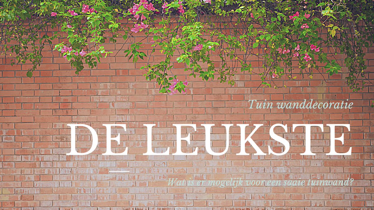 Een saaie muur in de tuin? Er is genoeg om deze op te vrolijken: interieurinspiratie.nl/de-leukste-tui…