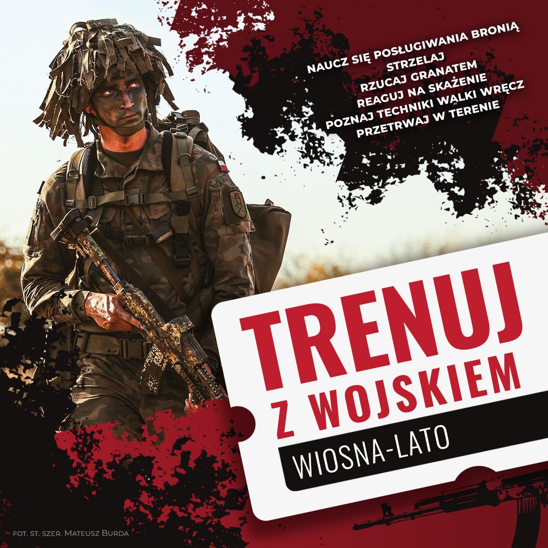 _6BPD_'s tweet photo. Trwają zapisy na sobotnie szkolenia #TrenujZWojskiem prowadzone przez Spadochroniarzy #6BPD 🪂
-----
Z kim spotkamy się 6 maja w #16bpd w #Krakow?
A z kim 20 maja w #6blog, #6bpd i #18bpd? 
Miejsc na szkolenie jest coraz mniej, więc nie zwlekaj!

Zapisy: https://t.co/zGDSTReOmg https://t.co/hEbpkaPTYG