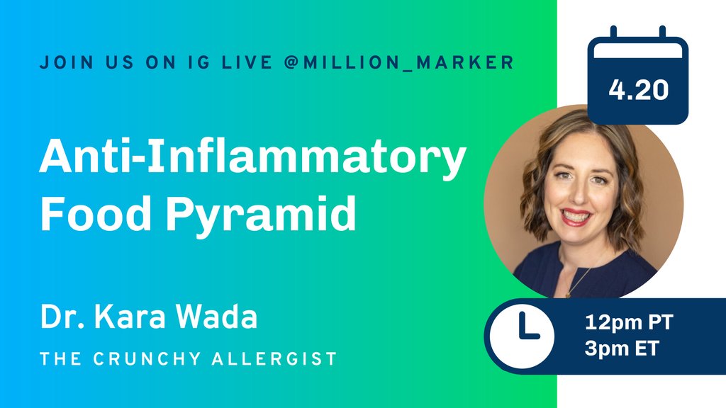 Million Marker (@million_marker) on Twitter photo Many of today’s food sources are contaminated with #toxic chemicals that can cause allergic reactions.
On today's #IGLive, we're going to talk with <a href="/CrunchyAllergy/">Kara Wada, MD</a> about the anti-inflammatory #food pyramid & how toxins compromise immunity.
l8r.it/Igqi
#allergies Many of today’s food sources are contaminated with #toxic chemicals that can cause allergic reactions.
On today's #IGLive, we're going to talk with <a href="/CrunchyAllergy/">Kara Wada, MD</a> about the anti-inflammatory #food pyramid & how toxins compromise immunity.
l8r.it/Igqi
#allergies