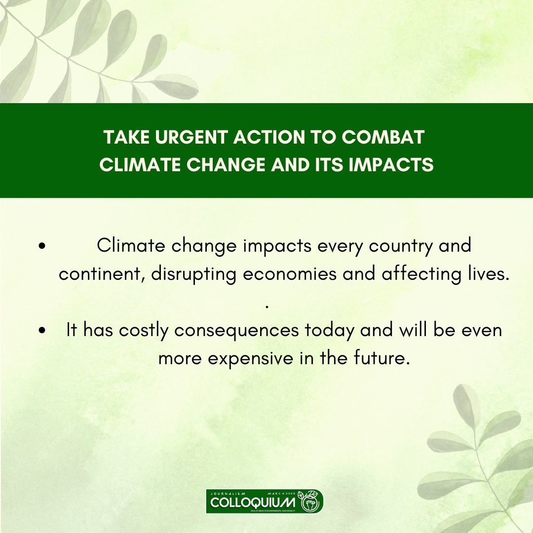 NewsCamp2's tweet photo. In SDG 13, the media plays a crucial role in educating and making individuals, communities, and society conscious about sustainable development.

#Kolokium47
#enviromentaljournalism
#GoGreen
#MassCommUiTM https://t.co/DkQdg2ZtQc