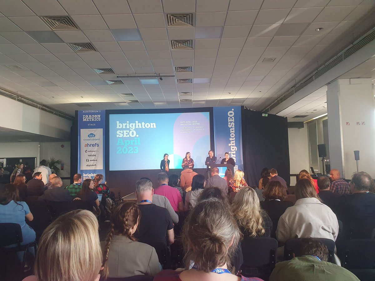 dremmadawson's tweet photo. Great morning strategy session at @brightonseo - amazing speakers with so many tips and examples of how we can develop a strong, robust and holistic SEO strategy! Thanks @HelenPollitt1 @chippy @RebBerbel
#BrightonSEO #seostrategy #healthcareseo #pharmaseo #seodata #businessdata https://t.co/ihwSXTHc33