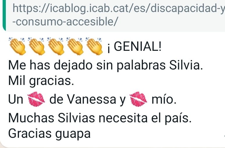 Sylvie56417153's tweet photo. En esas largas esperas en urgencias, conocí a 1 gran mujer que luchaba por su hija, (con discapacidad auditiva e intelectual).Me explicó los problemas que afrontaban por no haber intérprete de signos en los hospitales. Hoy leyó el post en #Icablog y estas son sus palabras ❤😘 😘 https://t.co/RfkkhZ87tj