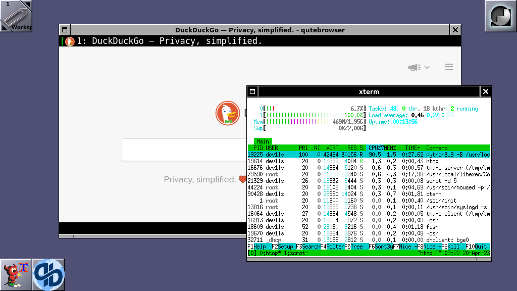 dev1lsconf's tweet photo. #FreeBSD 13.1 #windowMaker #latitude2110 https://t.co/9gvEzR55yZ