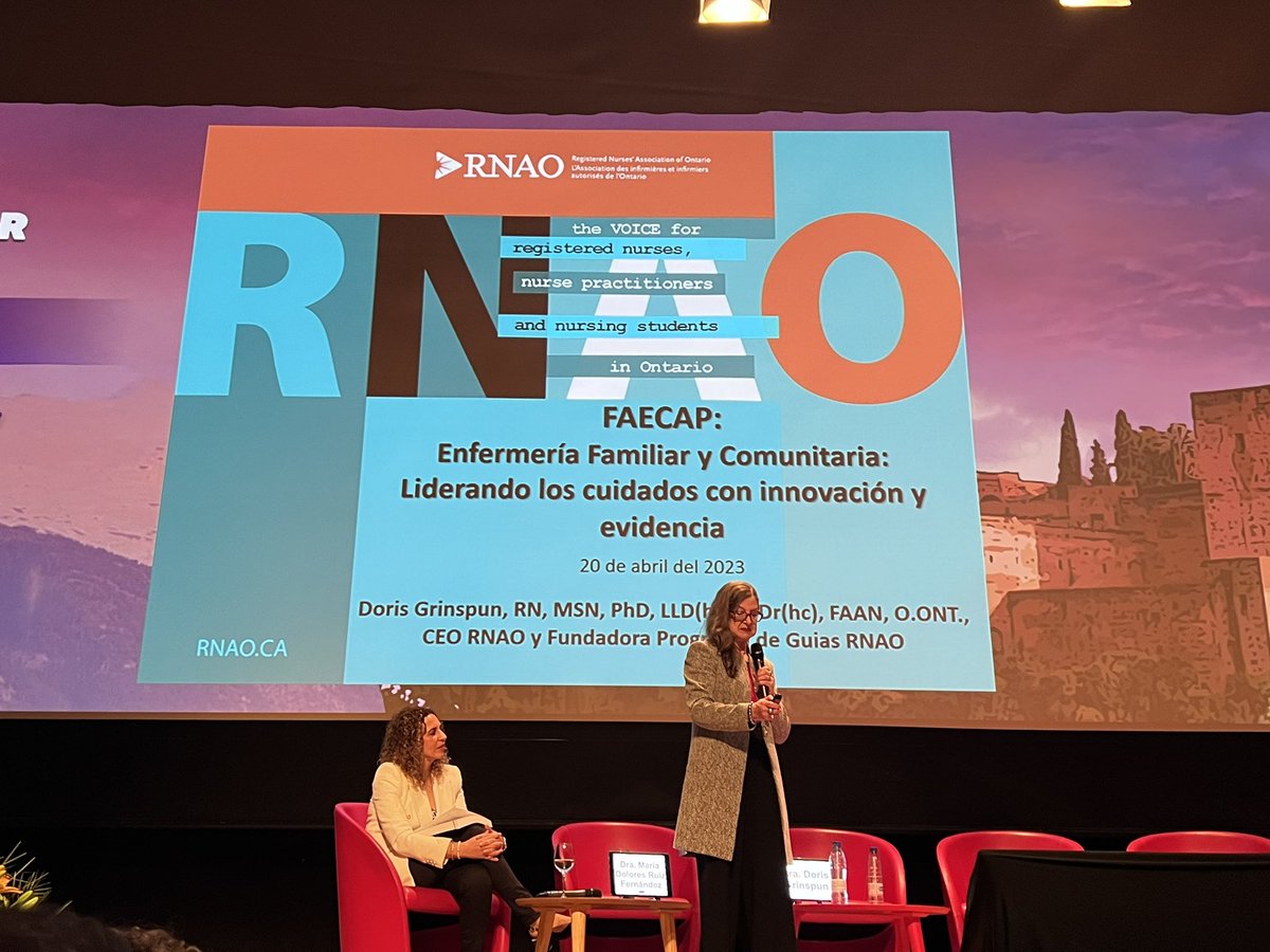 Comença la conferència inaugural amb <a href="/DorisGrinspun/">Dr. Doris Grinspun 🇨🇦 RN, PhD, FAAN, O.ONT</a> #faecap23#AIFiCC#asanec