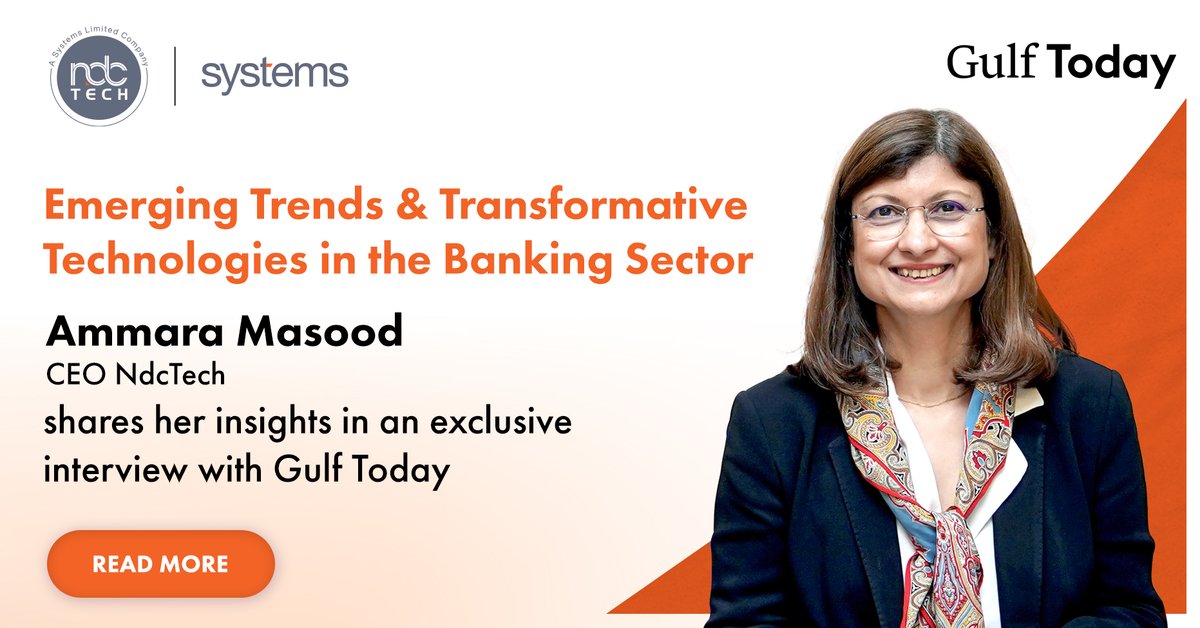 NdcTechTweet's tweet photo. Ammara Masood, CEO of NdcTech, highlights the Emergence of BaaS and Embedded Finance Models in an Exclusive Interview with Gulf Today. Read the full interview here: https://t.co/YIMEcXslPT
#NdcTech #GulfToday #bankingtech https://t.co/AcIdJEAxhB