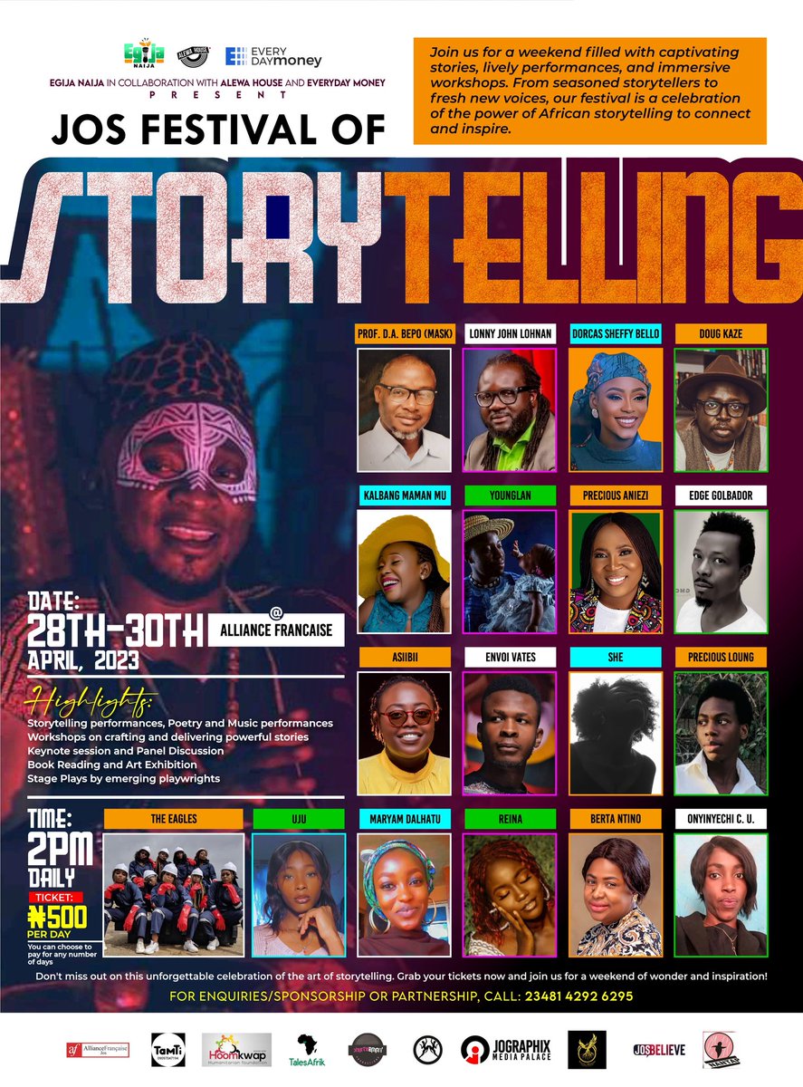 egijanaija's tweet photo. Jos Festival of Storytelling

#stories #storytelling #storytimethreads #story https://t.co/Lgel63INKS