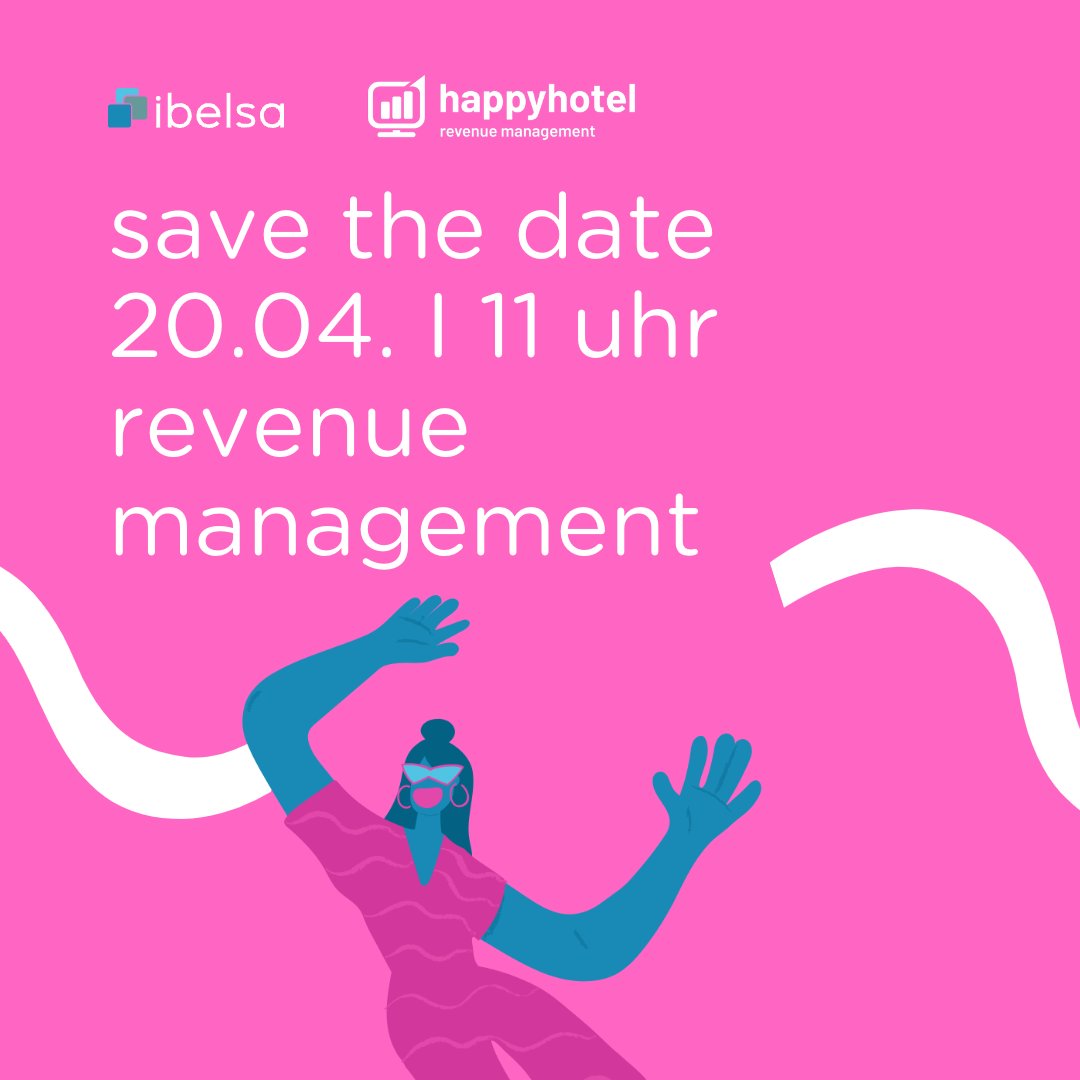 Achtung, ein #savethehour 🚀
In etwas über einer Stunde gibts ein kleines #webinar mit unseren Kollegen von happyhotel

Gemeinsam mit unseren Kollegen beantworten wir Fragen zu Funktionen und Nutzen bezüglich #revenueManagement .

eu1.hubs.ly/H03yhkZ0