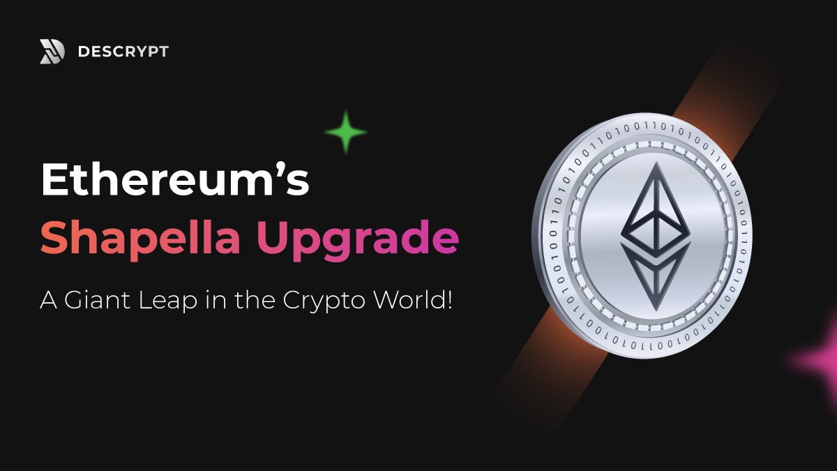 descrypthq's tweet photo. #DoYouKnow

Indian #CryptoInvestors have shown interest in #Ethereum (ETH) after the #Shapella upgrade!

And this has led to an increase in the transaction volumes in ETH across various #CryptoExchanges

But what is this #ShapellaUpgrade all about? 🧵👇🏻 https://t.co/XQsCgSPFIb